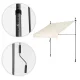 Retractable Balcony Awning 200x120cm Adjustable MultiGarden, Beige