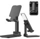 Foldable Desk Stand for Phone and Tablet, Adjustable, Black