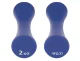 4Fizjo Neoprene Dumbbells Weight for Fitness Aerobics Sports Strength Training 2 x 2 kg, Blue