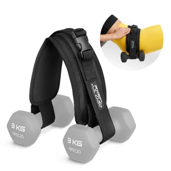 4FIZJO Hip Thrust Dumbbell Belt for Glute Bridges, Black