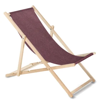 Greenblue GB183M Melange Wooden Deck Chair, Burgundy