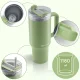 Berdsen Vacuum Thermos Mug with Straw, 1180 ml, Green