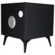 Smart Bedside Table with Fingerprint Lock and Wireless Charging, Black