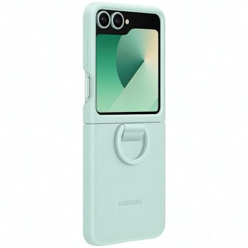 Samsung Galaxy Z Flip 6 ( SM-F741B/DS ) Original Silicon Case Cover with Ring, Mint (EF-PF741TMEGWW)