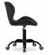 NOTO Velvet Swivel Home Office Chair with Wide Backrest, Black