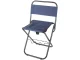 Folding fishing chair with backrest and rod holder, blue