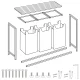 Massido 3-Compartment Laundry Sorter with Shelf 120 L