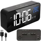 Izoxis 24736 Digital LED Alarm Clock with Snooze & Temperature, Black