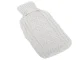 Large rubber hot water bottle with sweater cover, 2L, grey