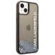 Karl Lagerfeld Liquid Glitter Elong Case for iPhone 14 Plus / 15 Plus - Black