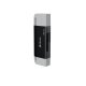 Картридер USB и USB-C 3.0 Devia EL240 2-в-1 для SD и TF, черный