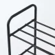3-Tier Steel Shoe Rack, Black