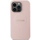 Guess GUHMP14LPSAHMCP case for iPhone 14 Pro - pink Saffiano MagSafe