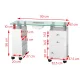 Manicure Desk Glass 013B with Dust Collector AM-8A, White