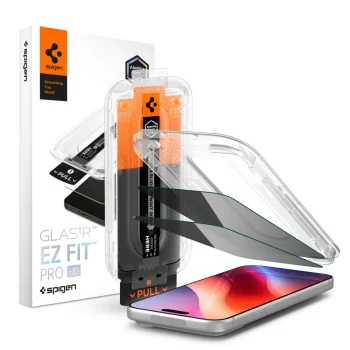 Spigen Glas.tR EZ Fit Pro HD Privacy Tempered Glass for iPhone 18 Pro Max, 2-Pack
