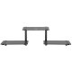 Maclean MC-974 3-Level Modular Wall Shelves, Black