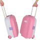 Bērnu ceļojumu soma ar riteņiem, koferis, čemodāns, Rozā | Kids Travel Luggage Bag Ride On Suitcase