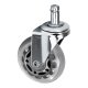 Activeshop Roll Speed Stool Wheels Set (5 pcs), Silver