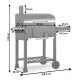 Berdsen BD-891 Charcoal Grill with Cover, Black/Anthracite