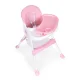 Ecotoys Baby High Chair with Basket and 5-Point Harness, Pink