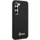 Guess Samsung Galaxy S23+ Case Silicone Vintage Gold Logo, Black