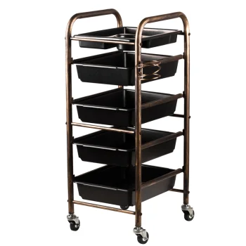 Gabbiano 8-76 Hairdressing Trolley, Antique Gold