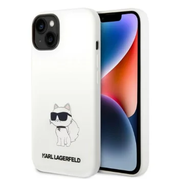 Karl Lagerfeld Silicone Choupette MagSafe Case for iPhone 14 Plus, White