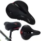 Rallex Sports Bicycle Saddle with Elastic Foam and LED Light, Black