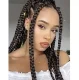 Kanekalon Synthetic Afro Braids for Hairstyles 60cm, Brown