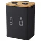 Foldable 2-Compartment Bottle Sorting Basket Organizer 57x37x75 cm