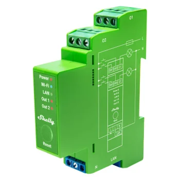 Shelly Pro Dimmer 2 Smart Switch, 2-channel, DIN Rail