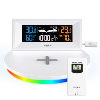 Greenblue GB213 Wireless Weather Station with Qi Charger