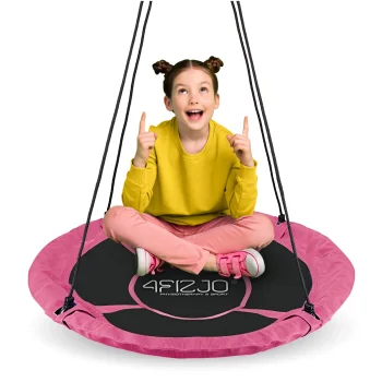 4Fizjo Bocianie Gniazdo Kids Garden Swing, 90 cm, Pink