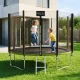 4FIZJO CLASSIC sodo batutas su tinklu ir kopėtėlėmis 374 cm (12FT), žalias/juodas