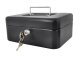 Malatec Metal Cash Box Safe for Money and Documents, Black