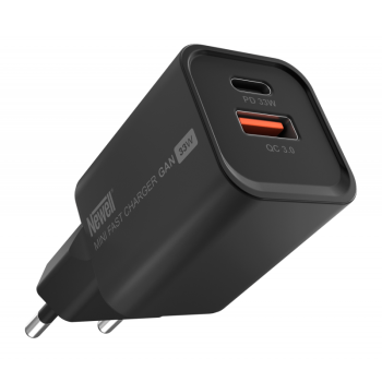 Newell GaN 33W Mains Charger, USB-C & USB-A