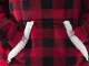 Oversized Hoodie Blanket with Hood and Giant Pocket, Red Plaid