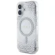 Guess HC Resin Bottom Glitter MagSafe Case for iPhone 16, Silver