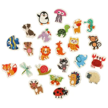Ikonka KX6020 Children's Puzzle in a Metal Tin, Animals, 48 Pieces