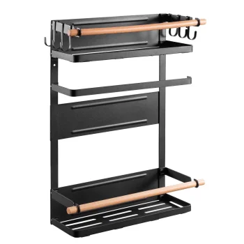 Maclean MC-910 Magnetic Fridge / Washing Machine Shelf, Black