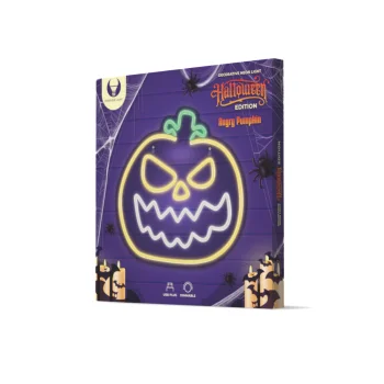 Forever Light LED Neon Evil Pumpkin Yellow-White