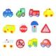 Wooden Lacing Blocks with Playmat and Vehicles KX2939