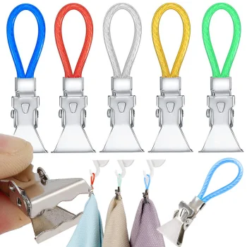 Towel and Cloth Clip Hangers, 5 Pcs