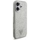 Guess Glitter Triangle Logo MagSafe Phone Case Cover iPhone 17 - silver