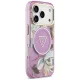 Guess IML Glitter Flowers Triangle MagSafe Phone Case Cover iPhone 17 Pro Max - Purple