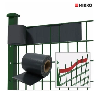 Fence Strip MIKKO Economy, 35 m x 19 cm, 450 g/m², Brown, with 28 Holders