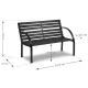 Sofotel Luca Garden Bench with Backrest, 117.5x83x57 cm, Black