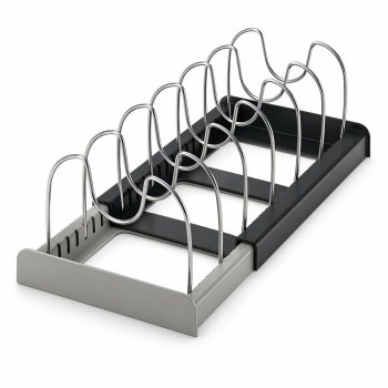 Pan and Pot Lid Organizer Rack, Kitchen Cabinet Storage Stand