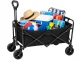 Folding Camping and Beach Wagon 70L, Black