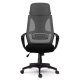 Ergonomic Mesh Office Chair Sofotel Praga with Adjustable Headrest, Grey